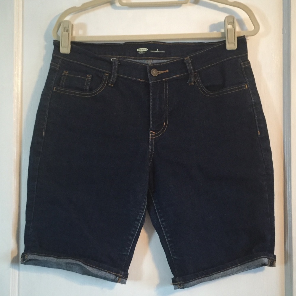 NWOT Old Nary denim Bermuda shorts size 8